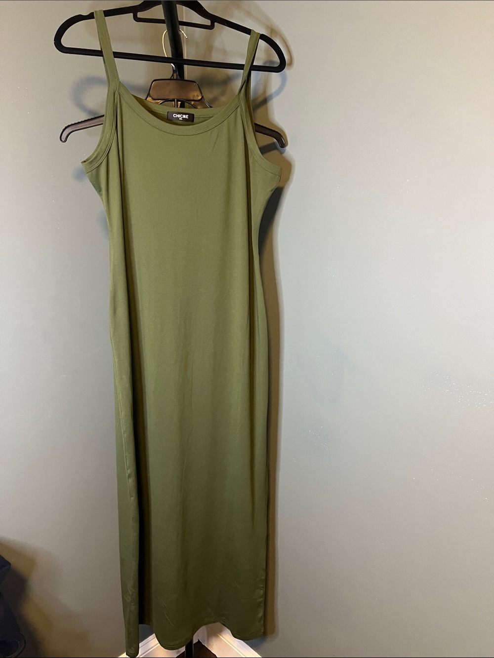 Olive Green Maxi Tank Dress by Circle (Women)